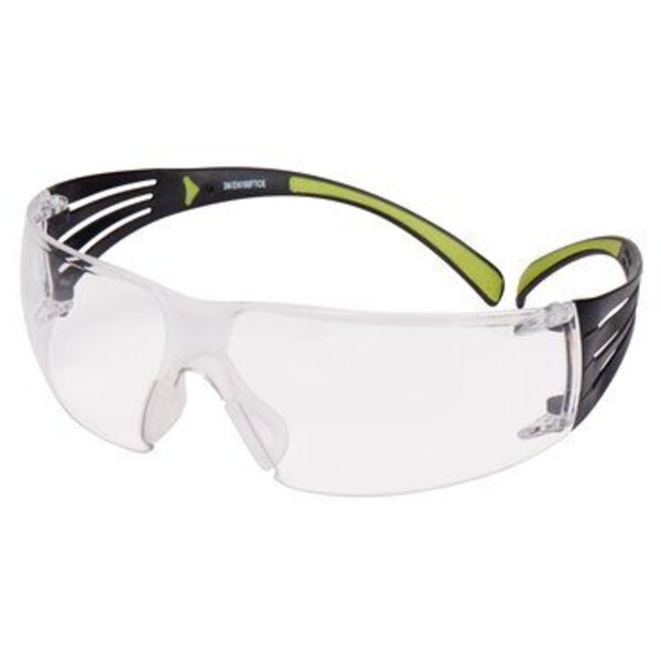 SECUREFIT™ GAFAS DE SEGURIDAD, MONTURA NEGRO/VERDE, ANTIRRAYADURAS, LENTE DE ESPEJO PARA INTERIOR/EXTERIOR, SF410AS-EU