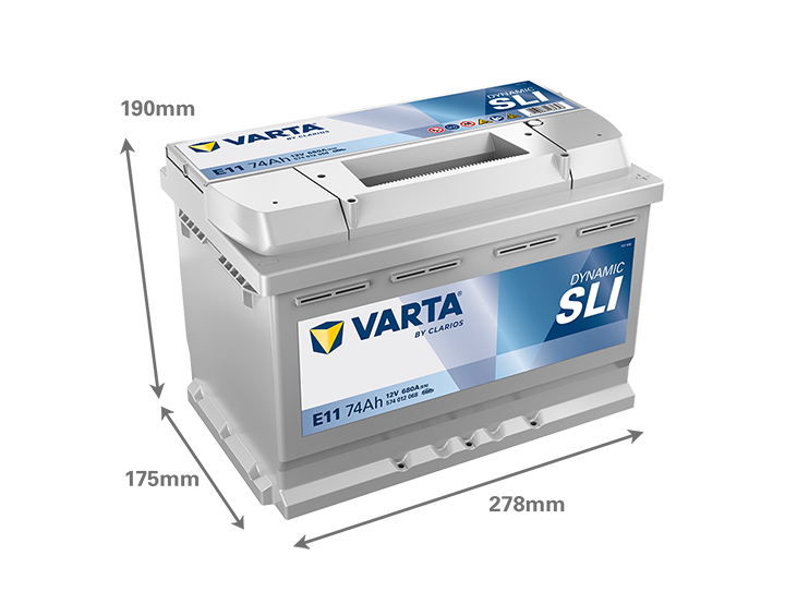 BATERIA VARTA DYNAMIC SLI E11 74AH 680A - Imagen 2