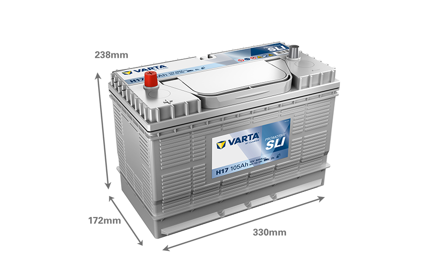 BATERIA VARTA PROMOTIVE SLI H17 105AH 800A - Imagen 2