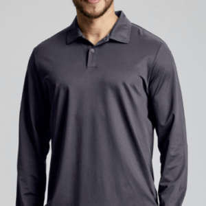 TECH PIQUE POLO LS SLAM  - DARK GREY