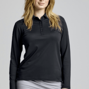 WS TECH PIQUE POLO LS SLAM - BLACK