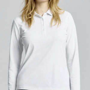 WS TECH PIQUE POLO LS SLAM - WHITE
